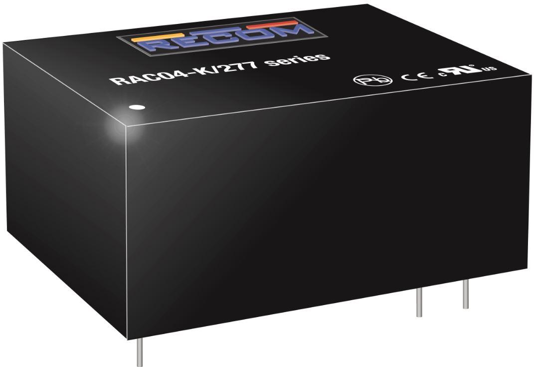 RECOM Power-RAC04-05SK/277 AC-DC-Spannungsversorgung AC/DC Power Supply Single-OUT 5V 0.8A 4W 6-Pin Tube
