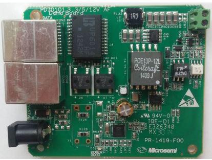 Microchip Technology-PD70101EVB15F-5 Power Management Development Boards and Kits IEEE802.3 Type 1 PD Based On PD70101 Device Controlling an Isolated Flyback Converter, Having a 5V 2.6Amp Output