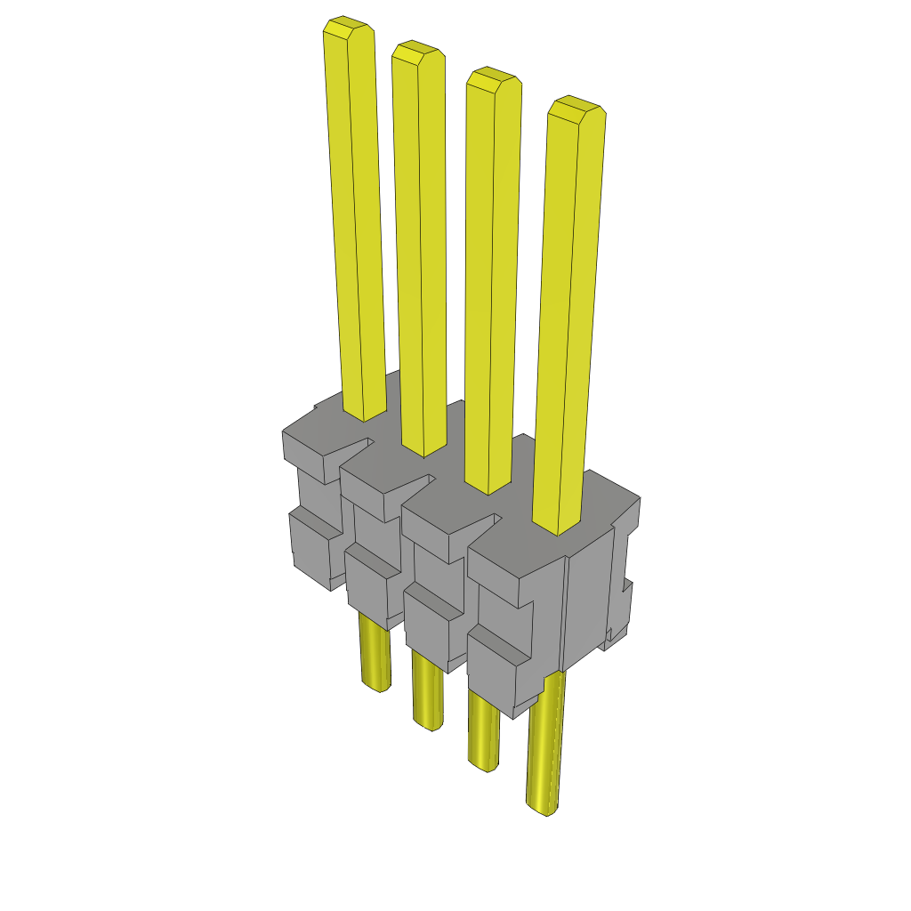 Samtec-TMS-104-01-S-S Embases de raccordement et réceptacles PCB Conn Unshrouded Header HDR 4 POS 1.27mm Solder ST Top Entry Thru-Hole Bulk