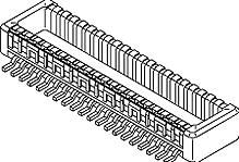 Molex-5003340300 Steckverbinderleisten und Leiterplattenbuchsen Conn Board to Board HDR 30 POS 0.5mm Solder ST Top Entry SMD SlimStack T/R