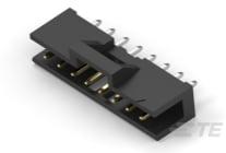 TE Connectivity-1-2823402-0 Piastre connettori e prese PCB 10P, AMPMODU 2 mm, Shrouded header with positive latch, single row, vertical, THT, tail length 2.8mm, Gold flash, tube, without cap xyz