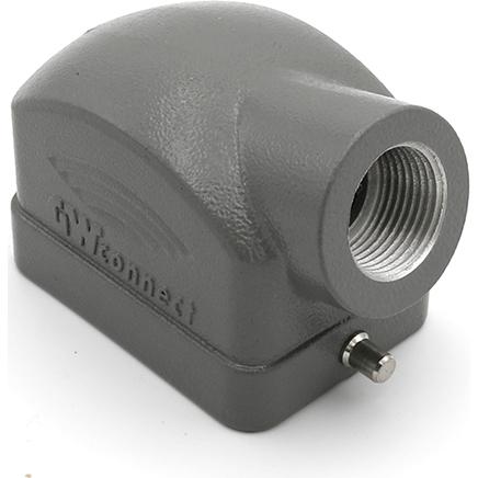 Molex-7806.6502.0 Schrumpfbalgenadapter Hood 90° 6 Shell Size Polyester Powder Die Cast Aluminum GWconnect®
