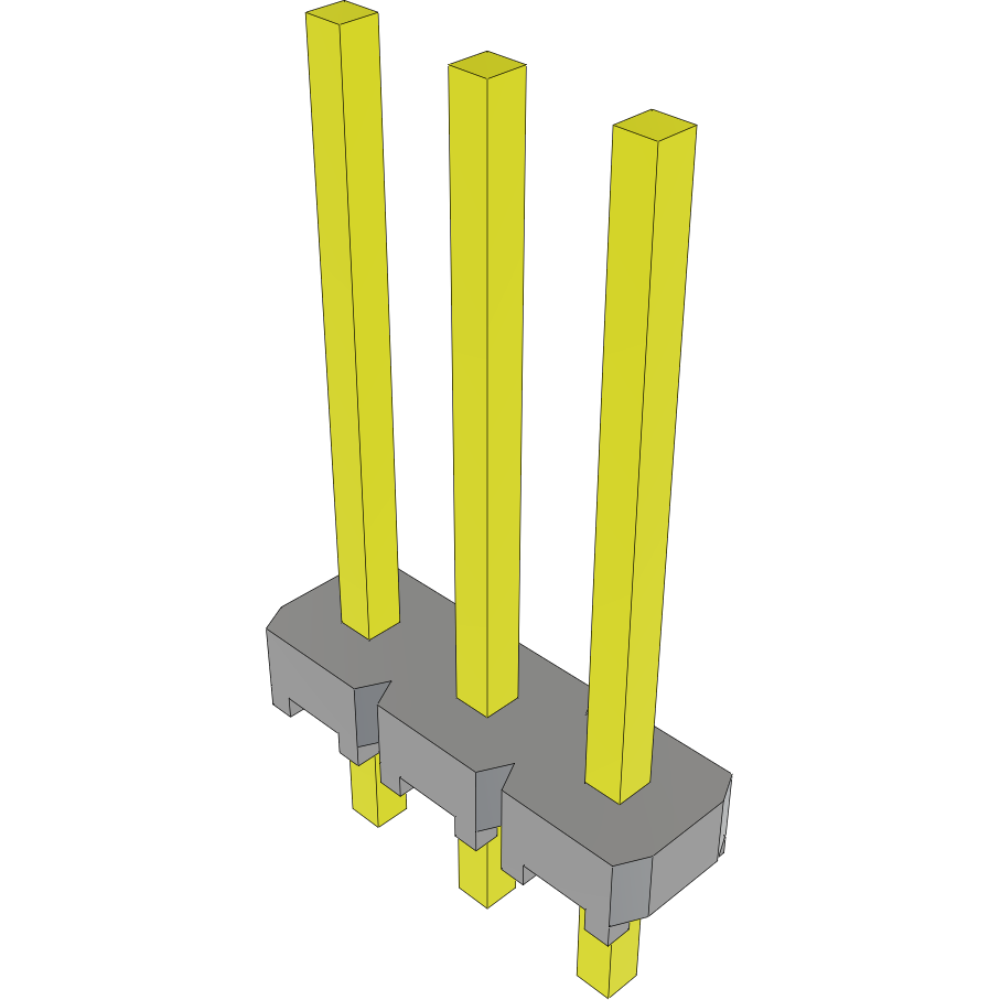 Samtec-MTLW-103-08-G-S-375 Embases de raccordement et réceptacles PCB Conn Unshrouded Header HDR 3 POS 2.54mm Solder ST Top Entry Thru-Hole Bulk
