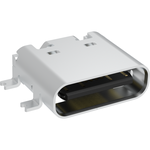 Amphenol-GSB1C41110SSHR Connector USB Conn USB 2.0 Type C RCP 16 POS 0.25mm/0.5mm Solder RA SMD 16 Terminal 1 Port