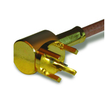 Connector Accessories PCB Termination Right Angle Brass Gold