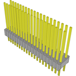 Conn Unshrouded Header HDR 40 POS 1.27mm Solder ST Top Entry Thru-Hole Tube