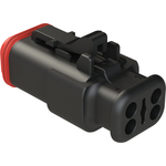 Conn Housing PL 4 POS Crimp ST Cable Mount Black