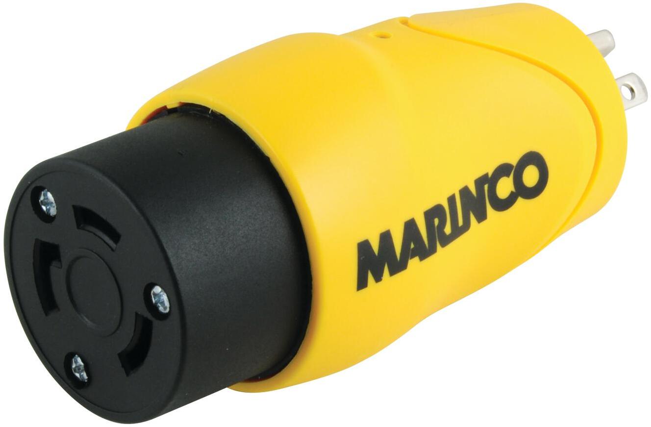 Marinco-S15-30 Steckverbinder STRAIGHT ADAPTER, 15A MALE STRAIGHT BLADE TO 30A FEMALE LOCKING