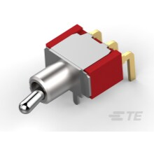 TE Connectivity-A101MD9AG04 Basculeur de commutateur Switch Toggle ON None ON SPDT Short Bat Lever PC Pins 5A 250VAC 28VDC 0.4VA PC Mount with Bracket Bulk