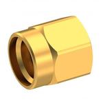 Radiall-R125802000 Steckverbinderzubehör Connector Accessories Protection Male Cap Straight Stainless Steel Gold Over Nickel