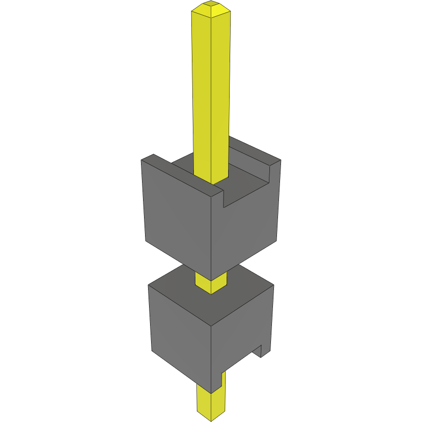 Samtec-DW-01-08-T-S-260 Steckverbinderleisten und Leiterplattenbuchsen Conn Board Stacker HDR 1 POS 2.54mm Solder ST Top Entry Thru-Hole Bulk