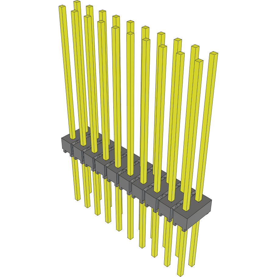 Samtec-MTSW-110-27-G-D-830 Connector Headers and PCB Receptacles Conn Unshrouded Header HDR 20 POS 2.54mm Solder ST Top Entry Thru-Hole Bulk