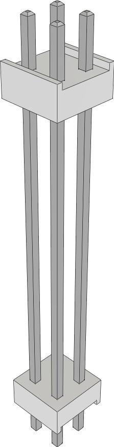 Samtec-HW-02-14-T-D-1180-125 Steckverbinderleisten und Leiterplattenbuchsen Conn Board Stacker HDR 4 POS 2.54mm Solder ST Top Entry Thru-Hole FLEX STACK Bulk