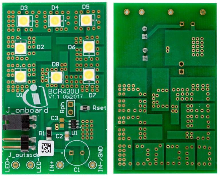 Infineon Technologies AG-BCR430ULEDBOARDTOBO1 开发套件和工具 BCR430U LED Driver Demonstration Board