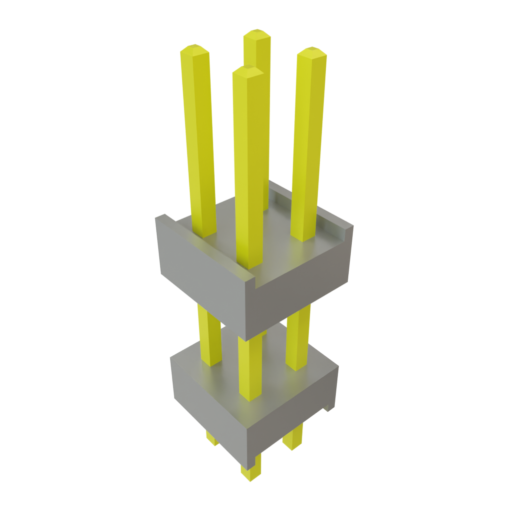 Samtec-DW-02-09-T-D-375 连接器插头及 PCB 插座 Conn Board Stacker HDR 4 POS 2.54mm Solder ST Top Entry Thru-Hole Bulk