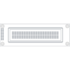 Vishay-OLED-020N002A-BPP5N00000 OLED Display Modules OLED Module 20Char x 2Line Blue OLED Display Character Display 5V 16-Pin