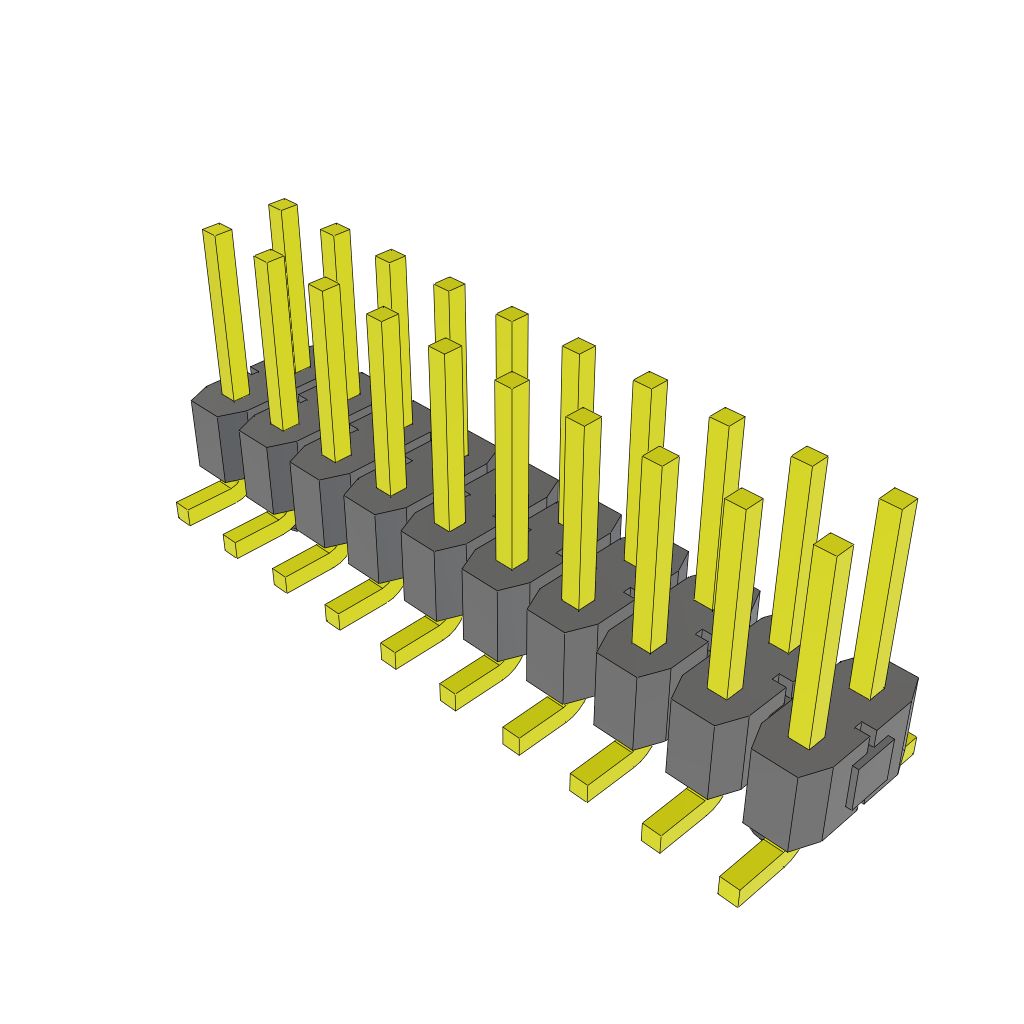 Samtec-TSM-110-01-L-DV-A Cabezales del conector y receptáculos PCB Conn Unshrouded Header HDR 20 POS 2.54mm Solder ST Top Entry SMD Tube