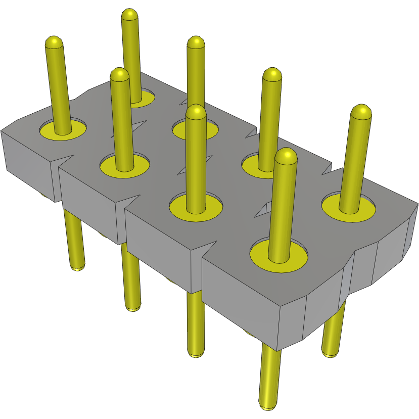 Samtec-BDL-104-G-E Connector Headers and PCB Receptacles Conn Unshrouded Header HDR 8 POS 2.54mm Solder ST Top Entry Thru-Hole Tube