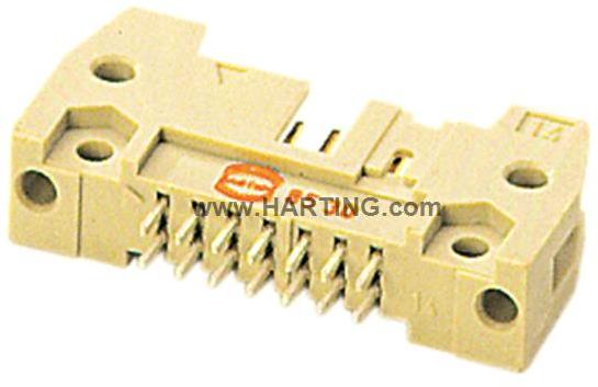HARTING-09195245904 Embases de raccordement et réceptacles PCB Conn Ejector Header M 24 POS 2.54mm Solder ST Top Entry Thru-Hole
