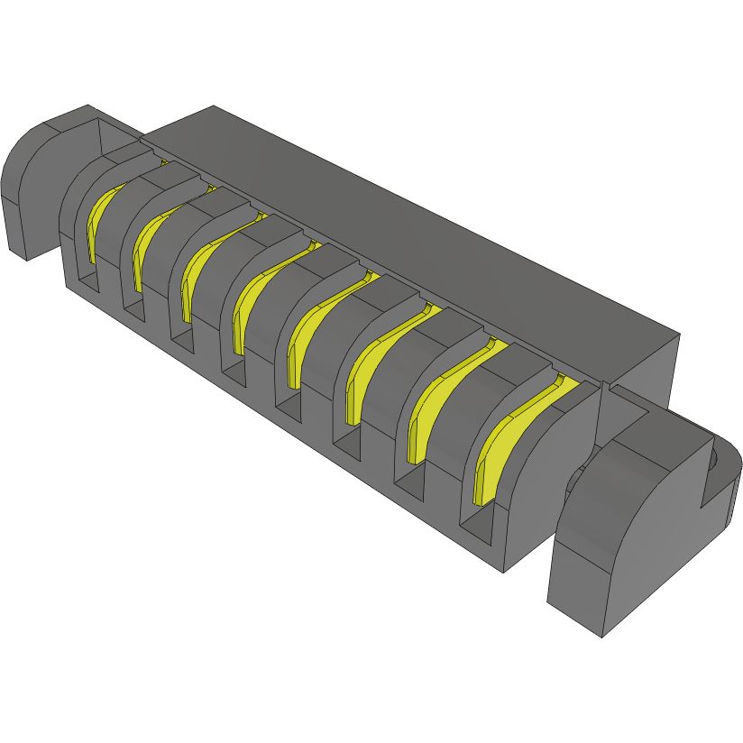 Samtec-FMPS-08-01-L-S-RA-SD Piastre connettori e prese PCB Conn Socket Strip SKT 8Power POS 1.88mm/3.12mm Solder RA Side Entry Thru-Hole Tray