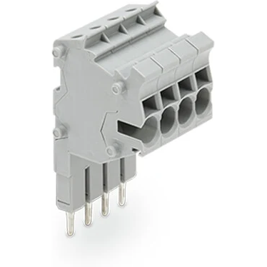 WAGO-2002-554 连接器接线板 Top Job S connector strip, for 2002 series, for jumper contact slot, 4-pole, gray