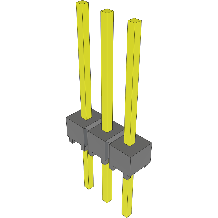 Samtec-MTSW-103-09-S-S-400 Steckverbinderleisten und Leiterplattenbuchsen Conn Unshrouded Header HDR 3 POS 2.54mm Solder ST Top Entry Thru-Hole Bulk