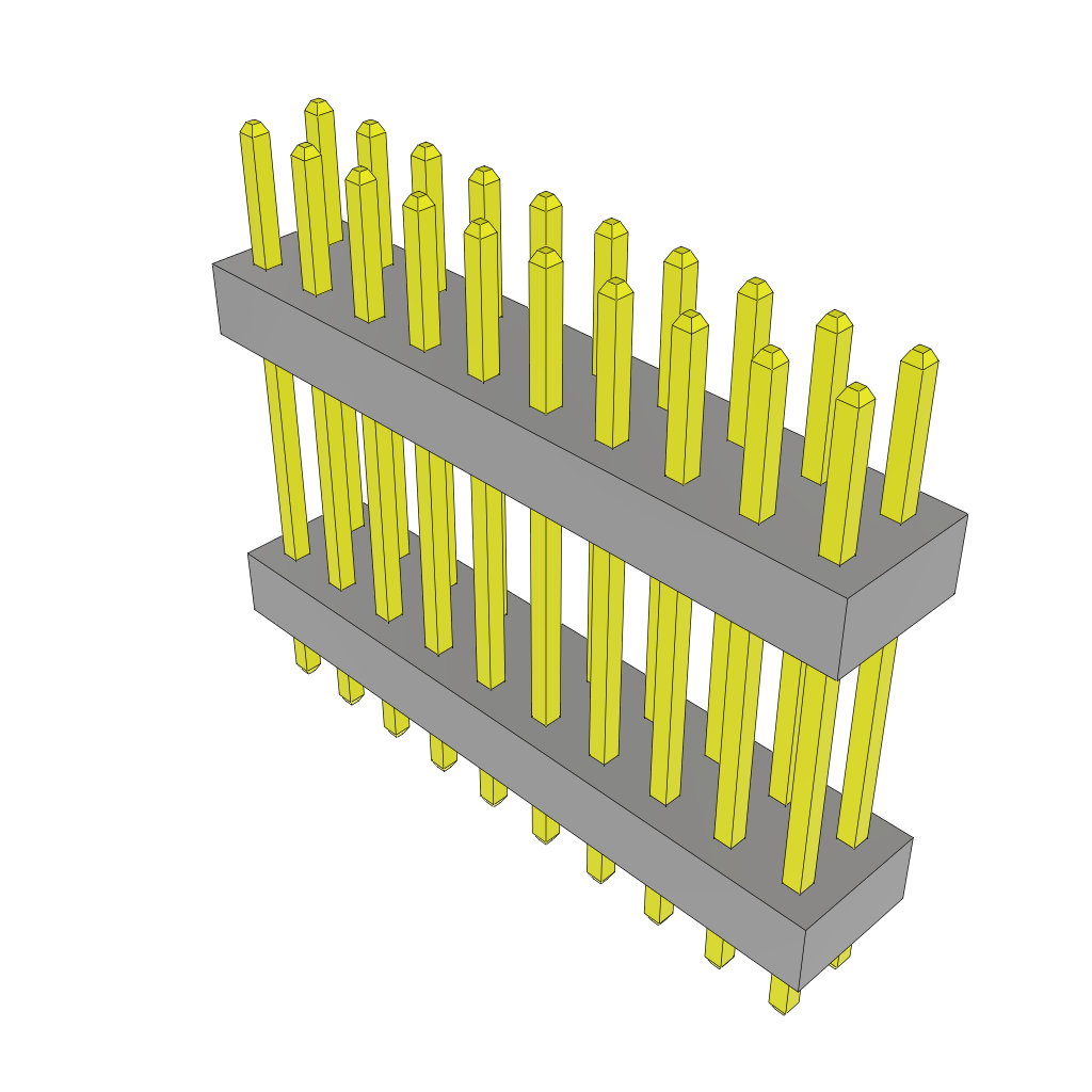 Samtec-TW-10-06-L-D-435-090 连接器插头及 PCB 插座 Conn Board Stacker HDR 20 POS 2mm Solder ST Top Entry Thru-Hole Bulk