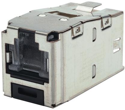 Panduit-CJSH5E88TGY Telecomunicaciones y teléfono del conector Conn RJ-45 F 8 POS Crimp ST Cable Mount 8 Terminal 1 Port Cat 5e/Cat 6