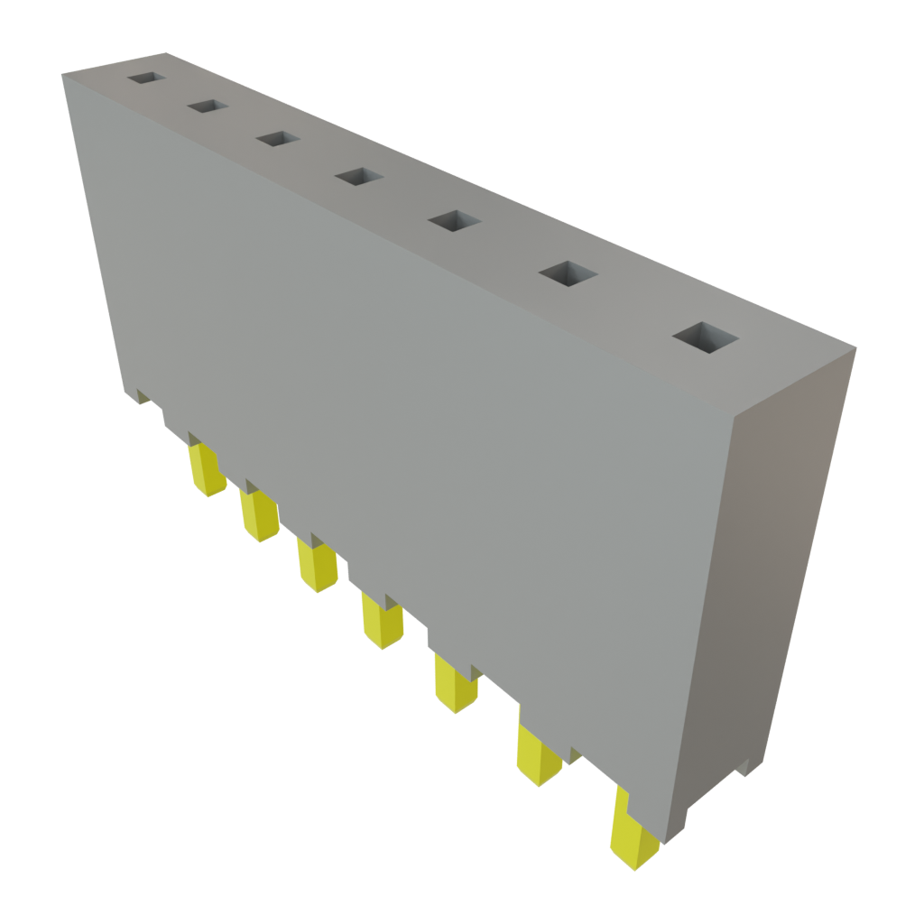 Samtec-SQT-107-01-L-S Connector Headers and PCB Receptacles Conn Socket Strip SKT 7 POS 2mm Solder ST Top Entry Thru-Hole Tube