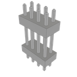 Conn Board Stacker HDR 8 POS 2mm Solder ST Thru-Hole Bulk