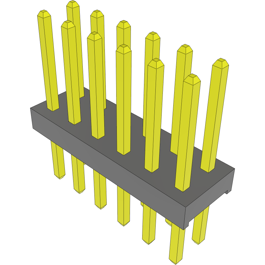 Samtec-MTMM-106-07-F-D-240 Steckverbinderleisten und Leiterplattenbuchsen Conn Unshrouded Header HDR 12 POS 2mm Solder ST Top Entry Thru-Hole Bulk