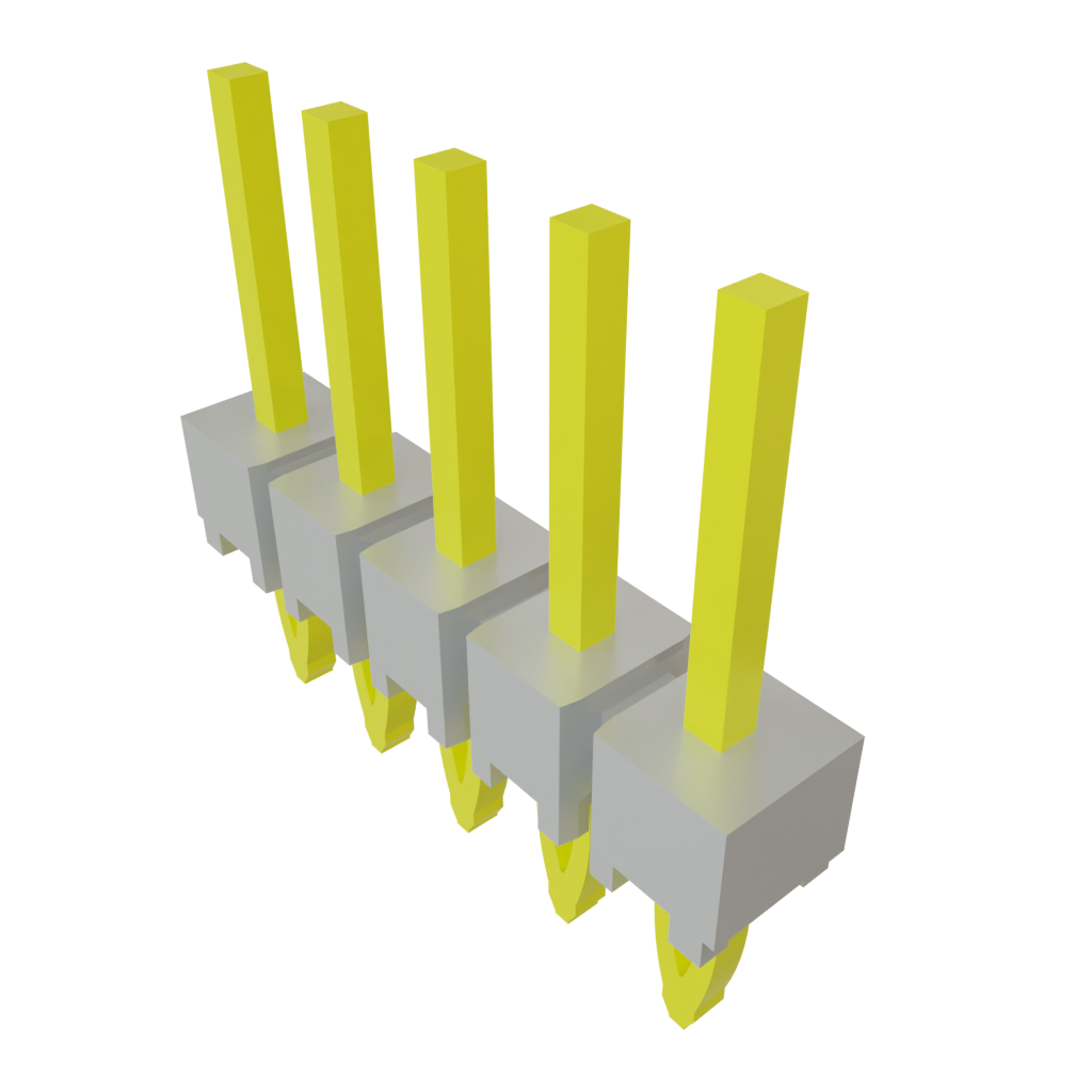 Samtec-PHF-105-01-L-S Embases de raccordement et réceptacles PCB Conn Socket Strip SKT 5 POS 2.54mm Press Fit ST Top Entry Thru-Hole Tube