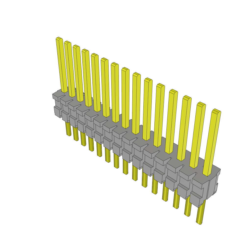 Samtec-TMS-115-01-G-S Steckverbinderleisten und Leiterplattenbuchsen Conn Unshrouded Header HDR 15 POS 1.27mm Solder ST Top Entry Thru-Hole Tube