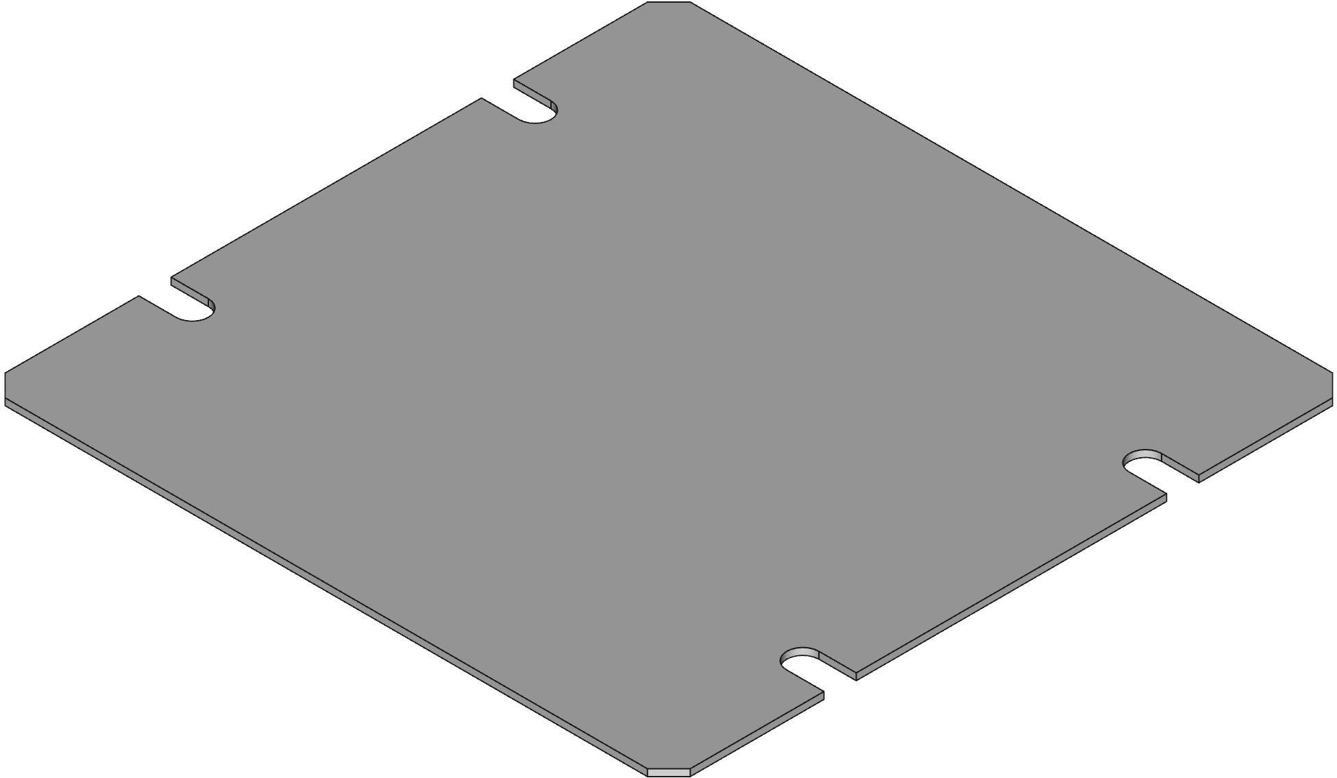 Hammond Manufacturing-1434-6 null Natural Aluminum Bottom Plate For Aluminum Chassis