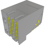 Conn Backplane RCP 48 POS 2mm Press Fit RA Thru-Hole Tray