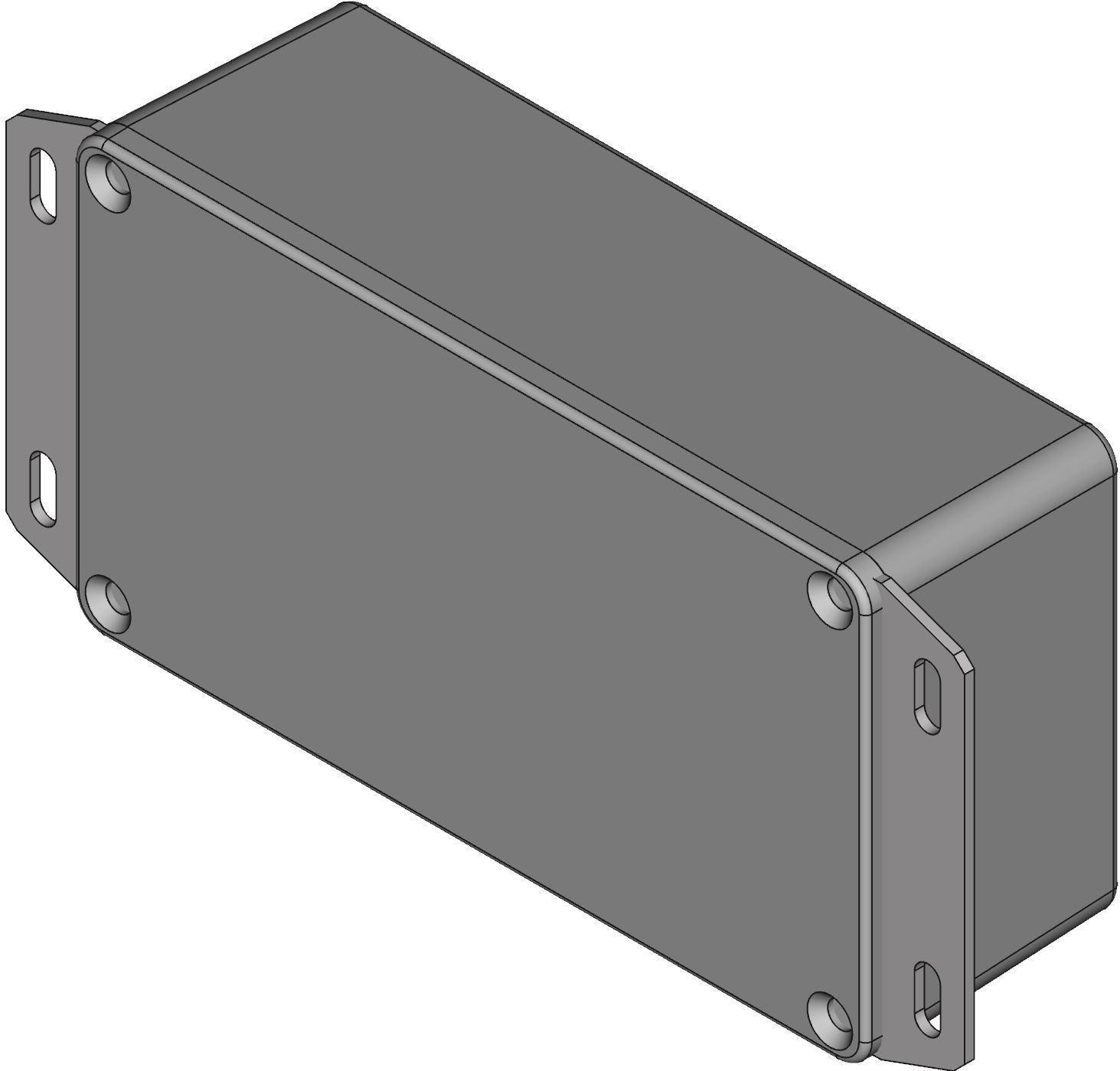 Hammond Manufacturing-1590WNFBK  Black Die Cast Aluminum Flange Mount Watertight Enclosure