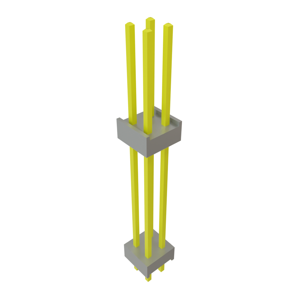 Samtec-DW-02-14-LM-D-910 Cabezales del conector y receptáculos PCB Conn Board Stacker HDR 4 POS 2.54mm Solder ST Top Entry Thru-Hole Bulk