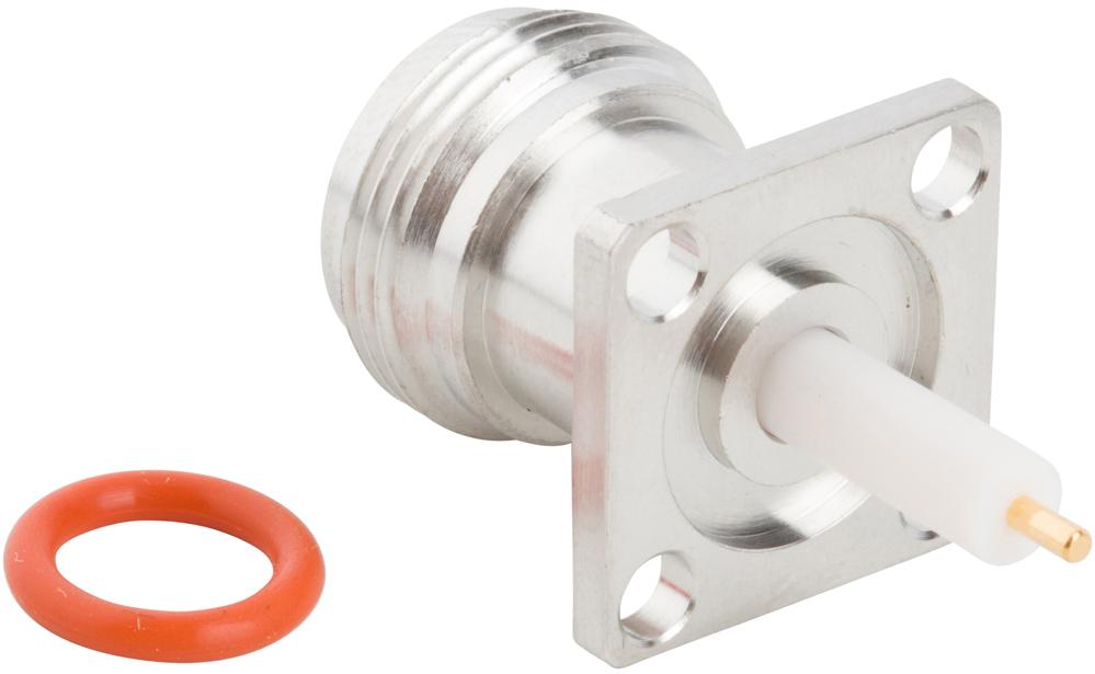 Amphenol RF-082-6330 Raccordement FR Conn Type N 0Hz to 11GHz 50Ohm Solder ST Flange Mount F Gold Bag