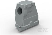 TE Connectivity-T1910061132-009 Adattatori Shrink Boot H6BPR Hood, Diagonal Locking, Side Entry M25, Powder Coated, Black