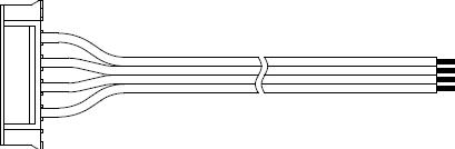 SANYO DENKI-4835775-1 Cable Assembly DC Power Motor Power Cable, 500mm