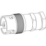 RF Connector DM Straight Clamp Plug 0.085-inch Conformable 0.086-inch Conformable RG-405 75 Ohm