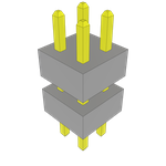 Conn Board Stacker HDR 4 POS 2mm Solder ST Top Entry Thru-Hole Bulk