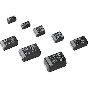 Vishay-293D475X0010A2TE3 Kondensator, Tantal, fest Cap Tant Solid 4.7uF 10V A CASE 20%( 3.2 X 1.6 X 1.6mm) Inward L SMD 3216-18 5 Ohm 125°C T/R