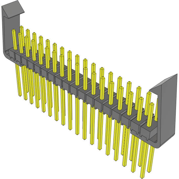 Samtec-TSW-118-10-G-D-LC 连接器插头及 PCB 插座 Conn Unshrouded Header HDR 36 POS 2.54mm Solder ST Top Entry Thru-Hole Bulk