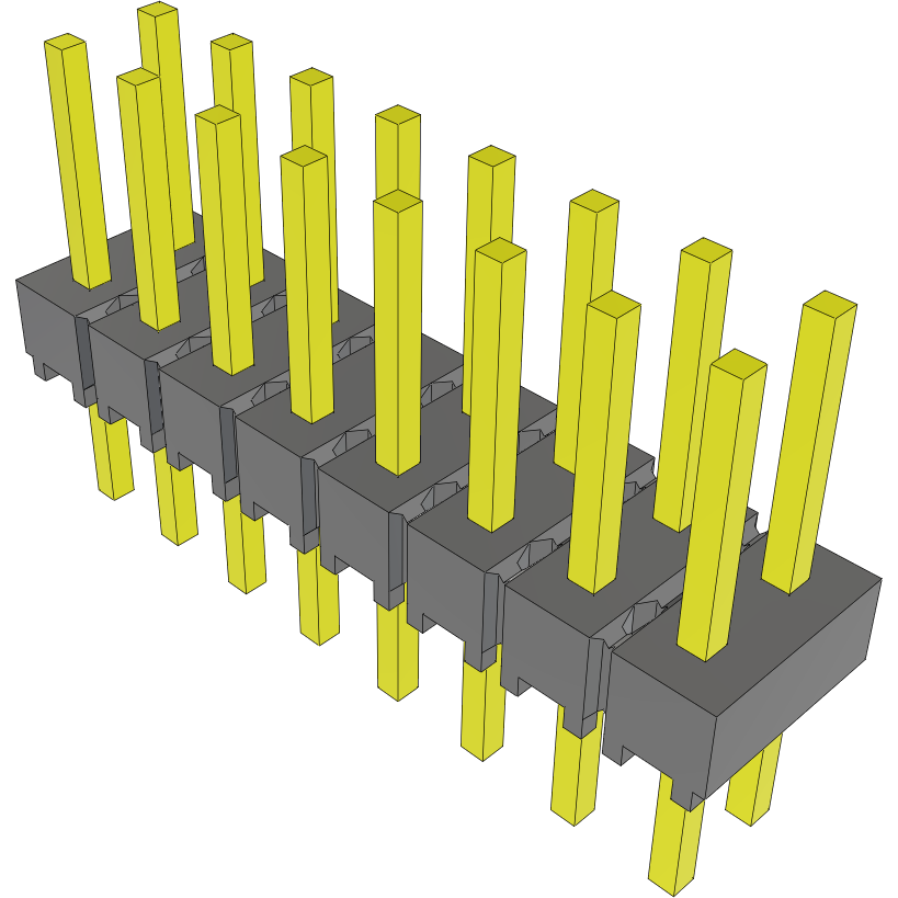 Samtec-MTSW-108-24-G-D-235 连接器插头及 PCB 插座 Conn Unshrouded Header HDR 16 POS 2.54mm Solder ST Top Entry Thru-Hole Bulk