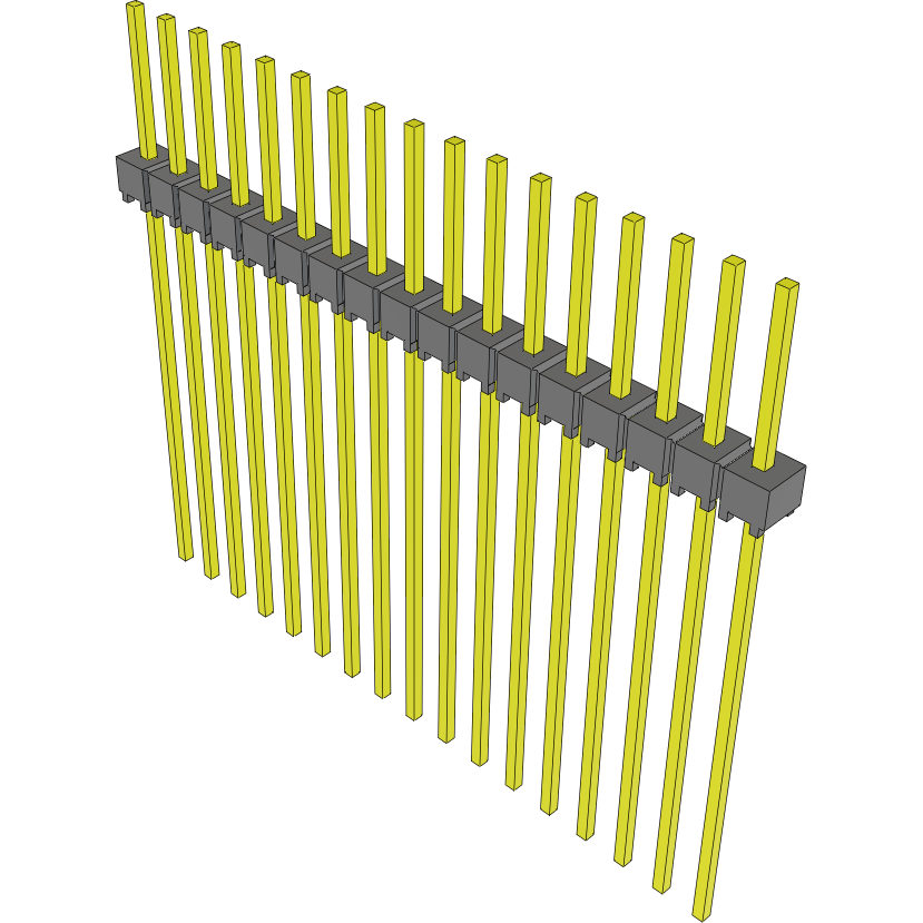 Samtec-MTSW-117-21-T-S-340 Connector Headers and PCB Receptacles Conn Unshrouded Header HDR 17 POS 2.54mm Solder ST Top Entry Thru-Hole Bulk