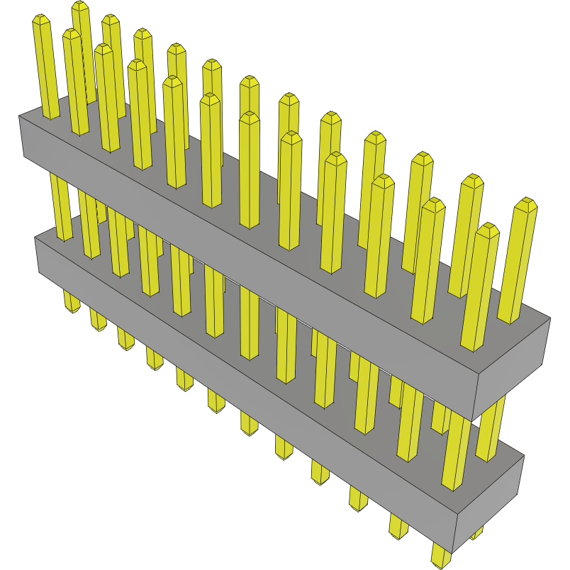 Samtec-TW-12-05-L-D-325-090 Cabezales del conector y receptáculos PCB Conn Board Stacker HDR 24 POS 2mm Solder ST Top Entry Thru-Hole Bulk