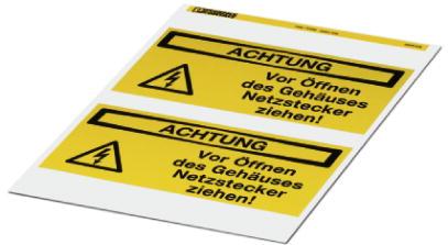 PHOENIX CONTACT-0830468 Beschriftungen Warning label - PML-W302 (200X100)