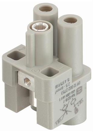 HARTING-09120022753 Steckverbinder, rechteckig Conn Rectangular F 2 POS Screw ST Cable Mount Bag