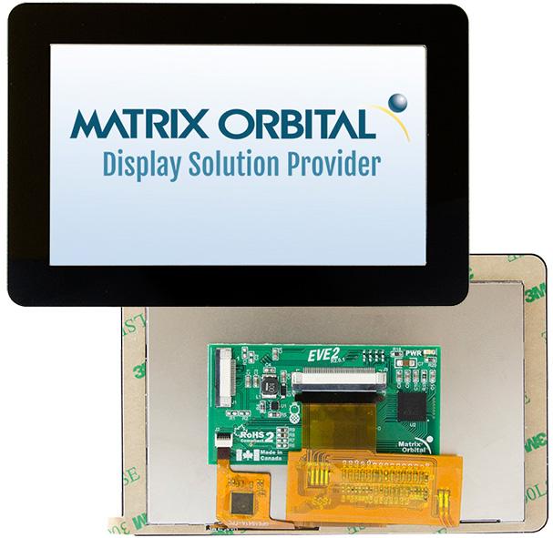 Matrix Orbital-EVE2-43G-BLM-TPC Moduli TFT 4.3in TFT 480x272Pixels QSPI/SPI 600cd/m2 LED Backlight -20°C to 70°C